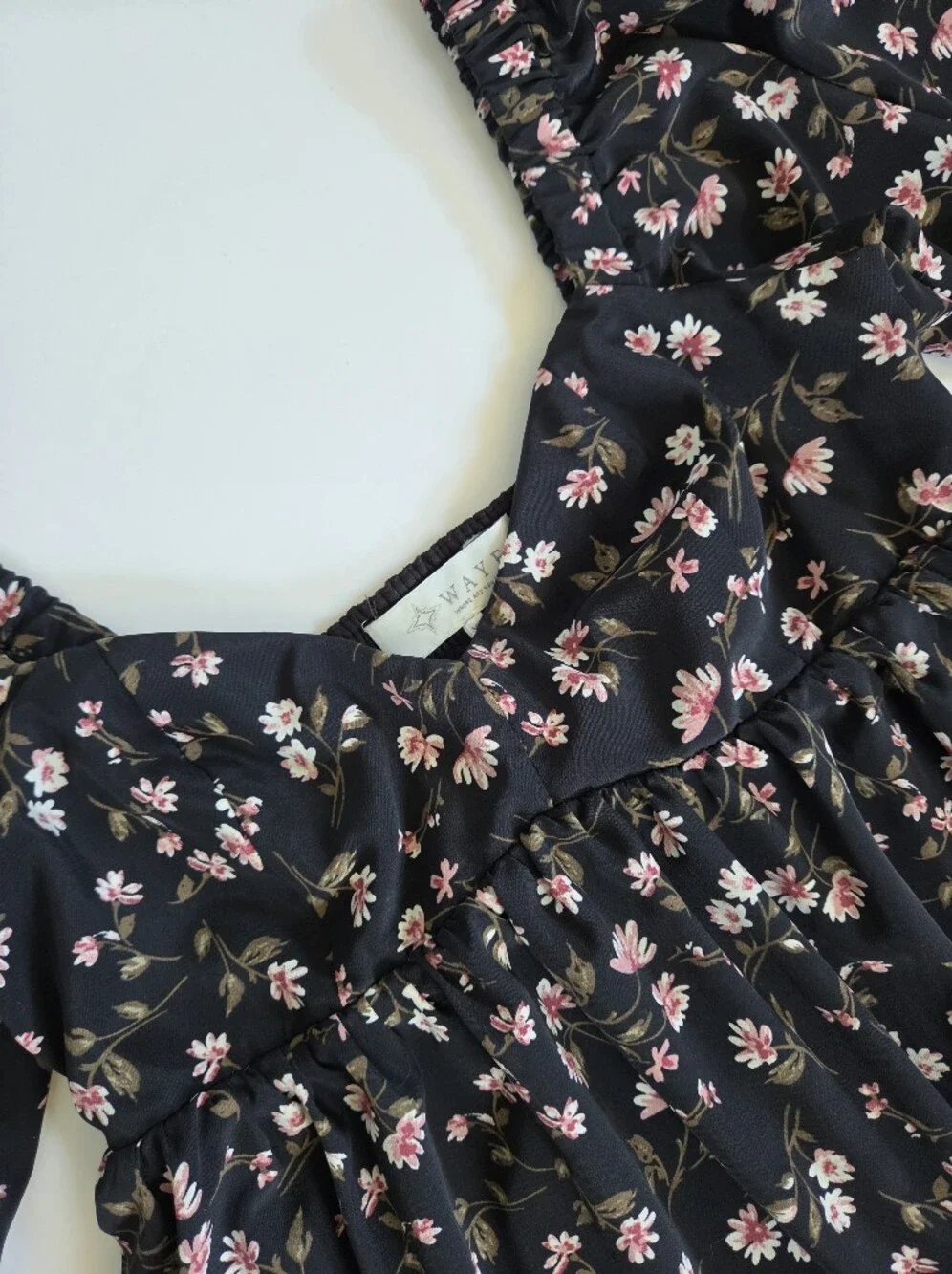 Bundle Mini Puff sleeve floral Dresses WAYF Asos Levis sz XS - Picture 9 of 15